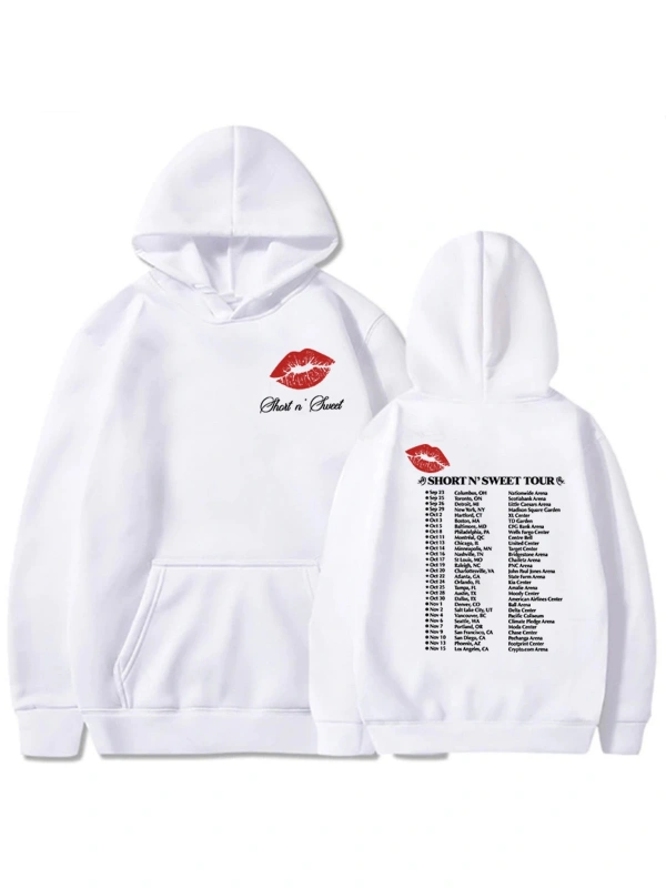 Beyaz kıcı Grafik Sabrina Marangoz Kısa N Sweet Tour Rahat u K