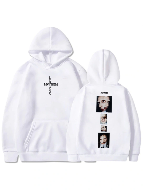 Beyaz kıcı Lady Gaga Mayhem Albümü Moda için Pol