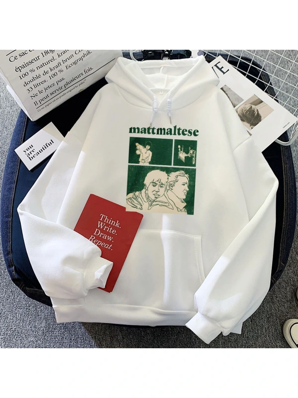 Beyaz kıcı Matt Malta Grafik Streetweet Touring Just To Tour Grafik Gi