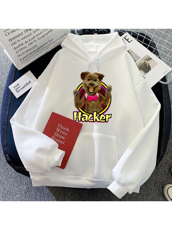 Beyaz Kukla yapımcısı karikatür grafik Hoodies komik rahat Y2k