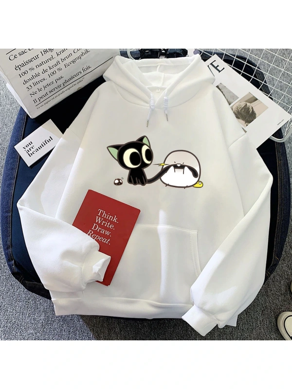 Beyaz Luo Xiao Hei Kedi Anime LuoXiaoHei Manga Karikatür Kawaii