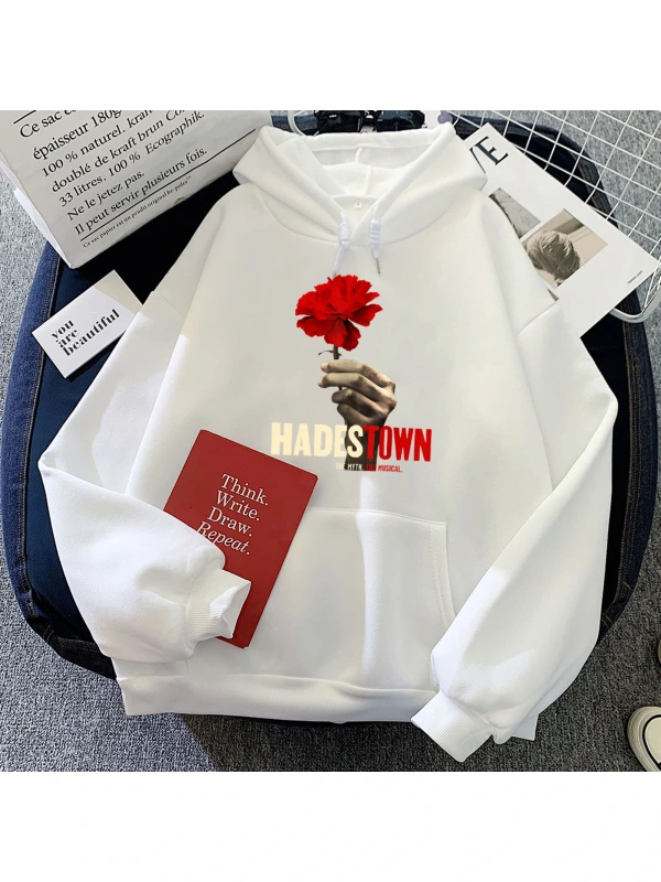 Beyaz Musical Hadestown Hoodies for Winter Casual Printing Roupas Femininas S