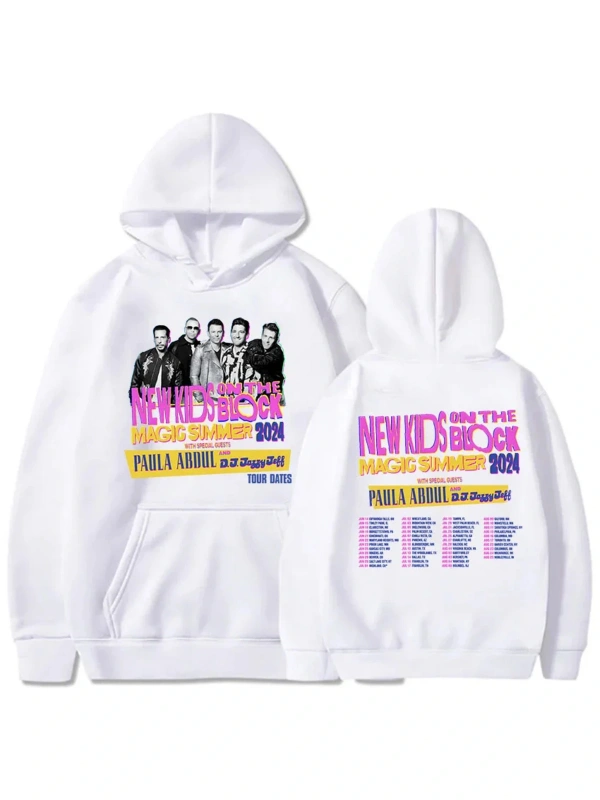 Beyaz NKOTB-B sihirli yaz turu Hoodie Hoodie deras Para Mujer Moletom