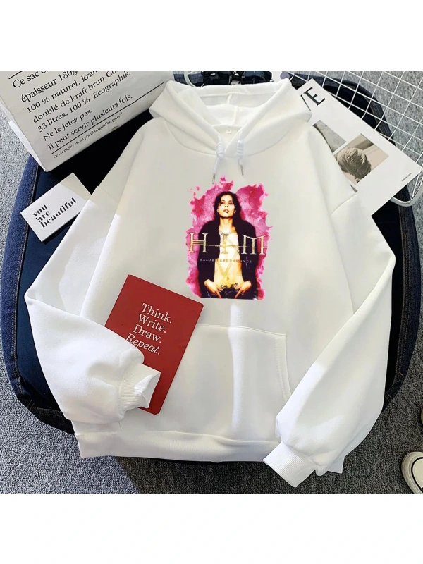 Beyaz Onu Ville Valo Hoodies Moletom Feminino k