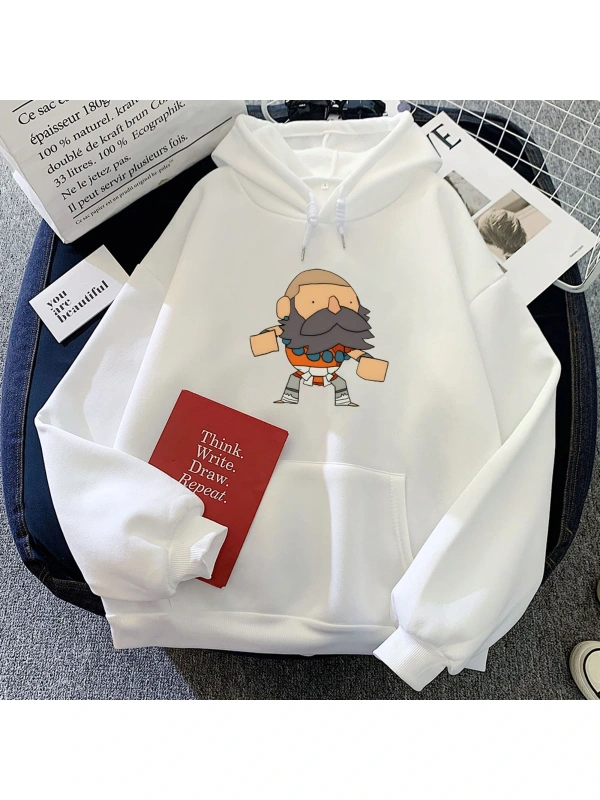 Beyaz Oyun Brawlhalla karikatürHoodies rahat için Kawaii