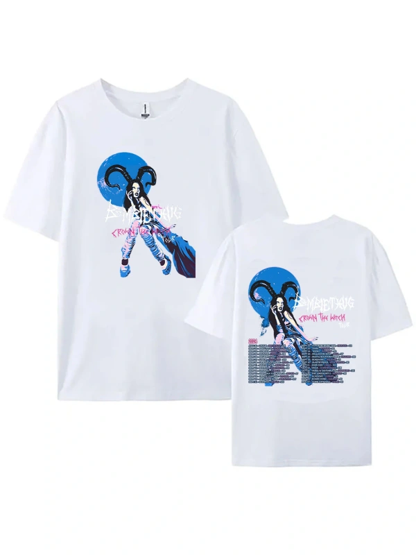 Beyaz Taç cadı turu Bambie Thug leri yaz yuvarlak boyun