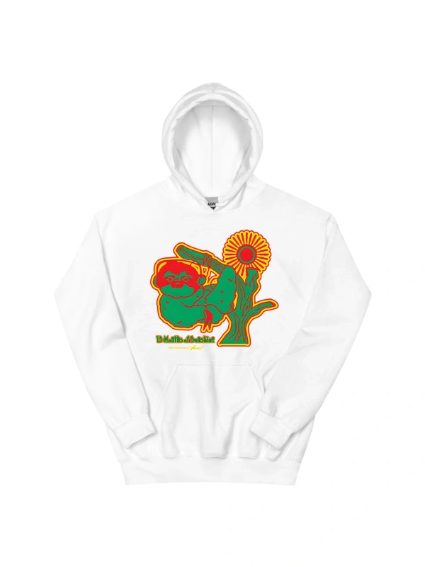 Beyaz Unisex 13MOS PUFF BASKILI HOODIE Aminé AMINE 13 Ay Sunshine Kapşonlu