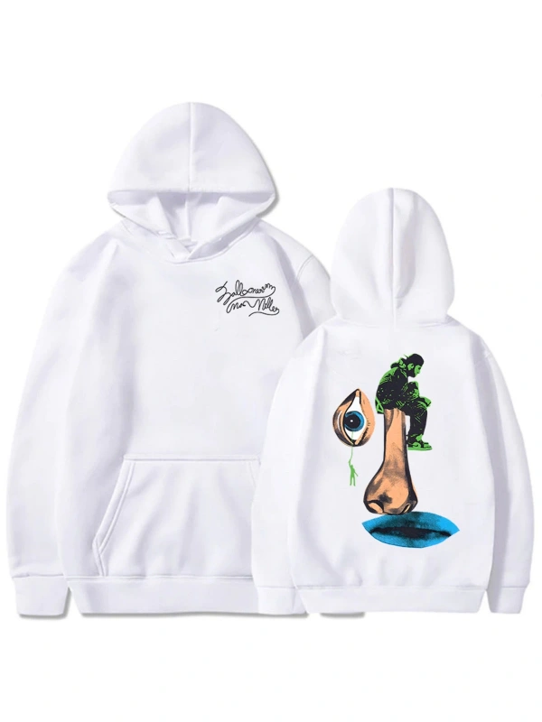 Beyaz Unisex 2025 Album Balloonerism Graphic MaccMiller Singer Printing Sweatshirts Moletom Mascul