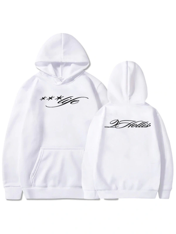 Beyaz Unisex 2hollis *** Hayat Komut Dosyası Hoodie Giyim Kapşonluevşek