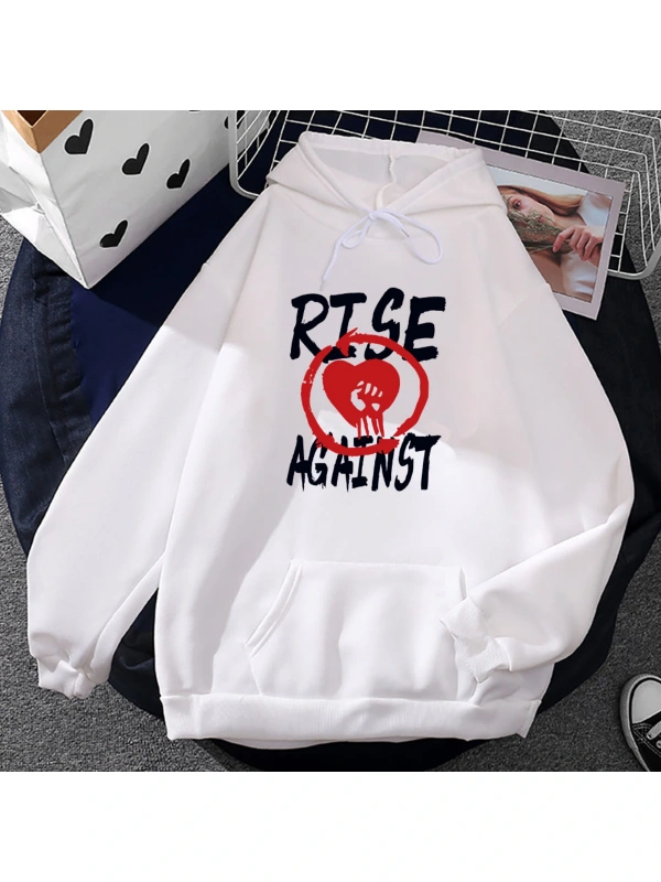 Beyaz Unisex Ağır zihinsel yükselişi karşı Streetwear rahat Hop