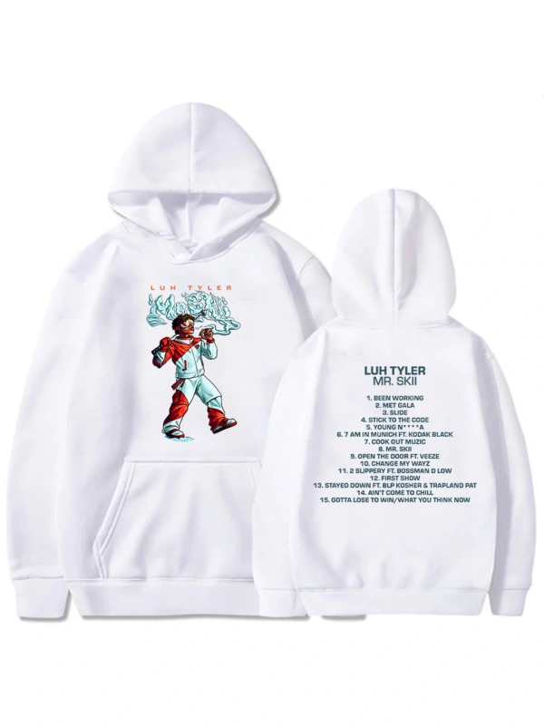 Beyaz Unisex albümü bay Skii Luh Tyler rapçi grafik Winter deras kapşonlu erkekle