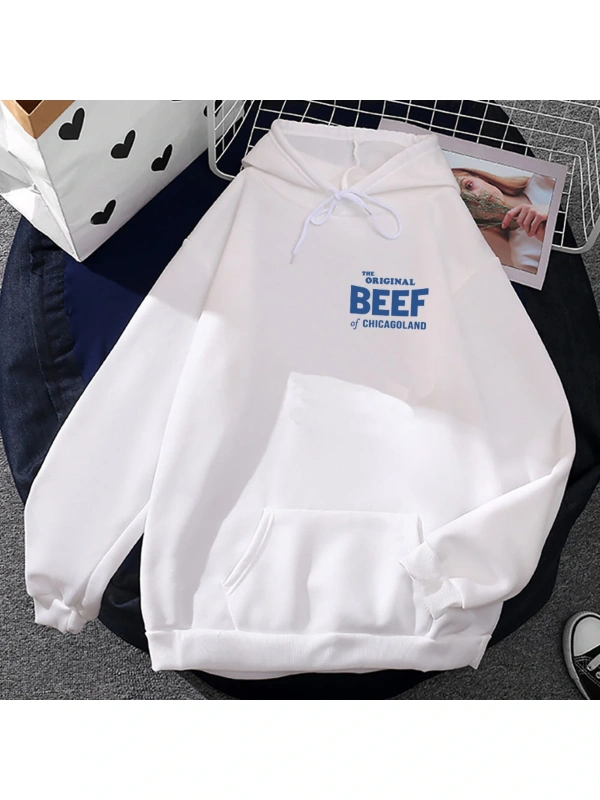 Beyaz Unisex Ayı TV serisi grafik orijinal Chicagoland mektup baskıkla