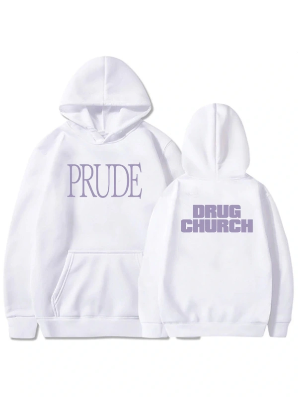 Beyaz Unisex Baskı giysi ilaç kilise Prude Moletom lar komik graf