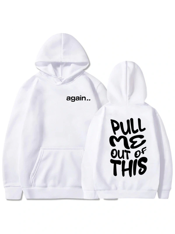 Beyaz Unisex Bu Fred tekrar beni çekin Ropa dera sonbahar kapüşonlu Sweatshirt Ro