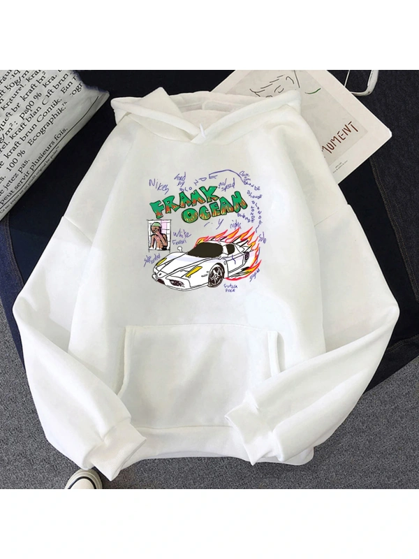 Beyaz Unisex Frank O-ocean Sarışın Hoody ErkekRahat SonbaharHoodie Moda Sokak Şık