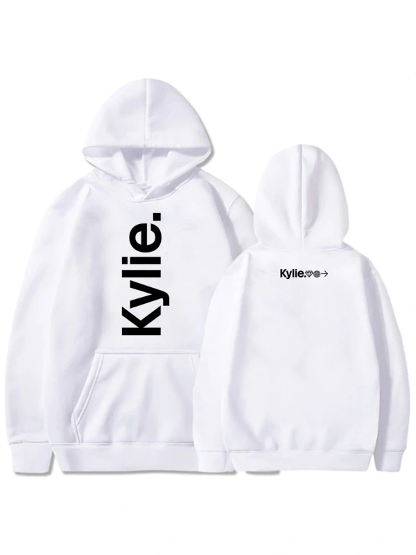 Beyaz Unisex Gerginlik Turu Kylie Minogue Şarkıcı Baskı Giyim Gevşek S