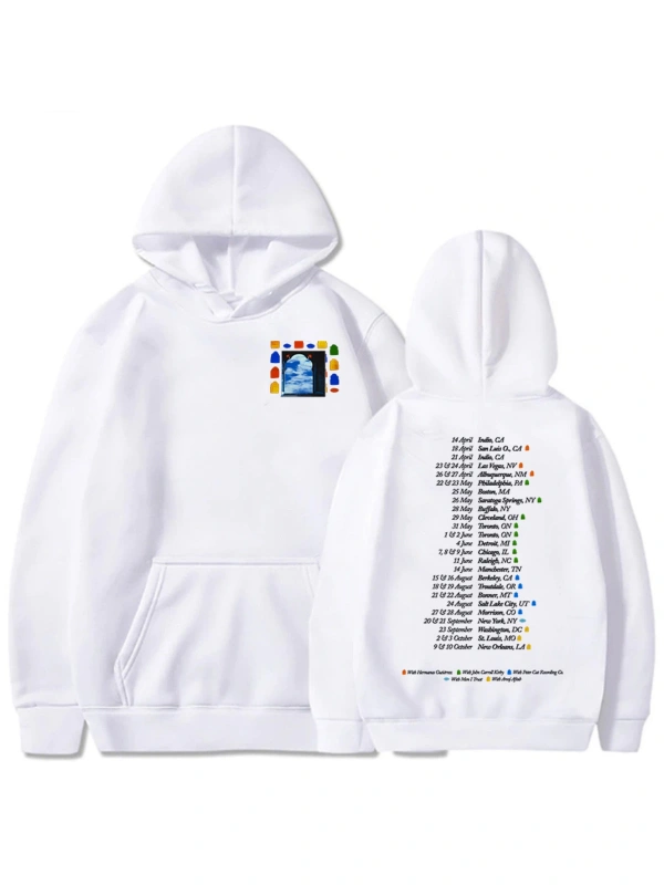 Beyaz Unisex Grafik giyim Band Hermanos Gutierrez Sonido Cosmico tur Ropa Hombre Stre