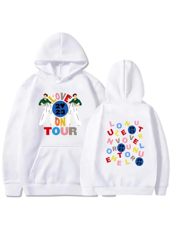 Beyaz Unisex Harrys House Love on Tour Hoody ErkekGrafik Vintage Yaygın Hoodie Yaratıcı Estet