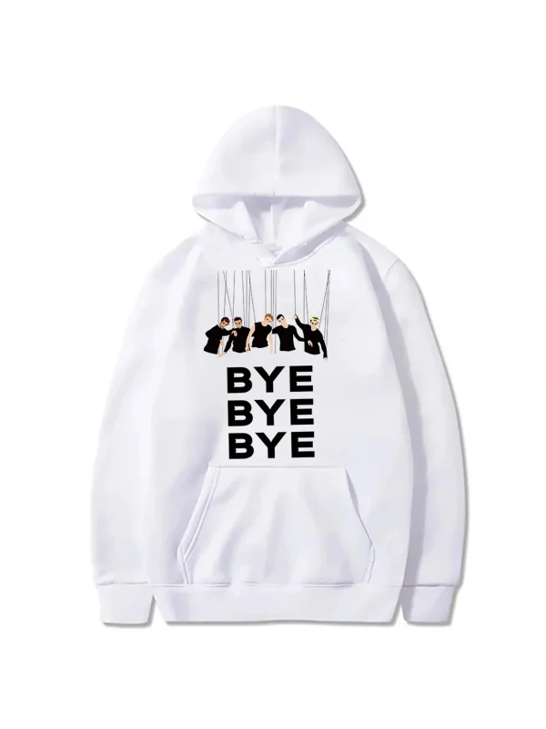 Beyaz Unisex Hoodie grafik boy 90s Vintage giyim yön