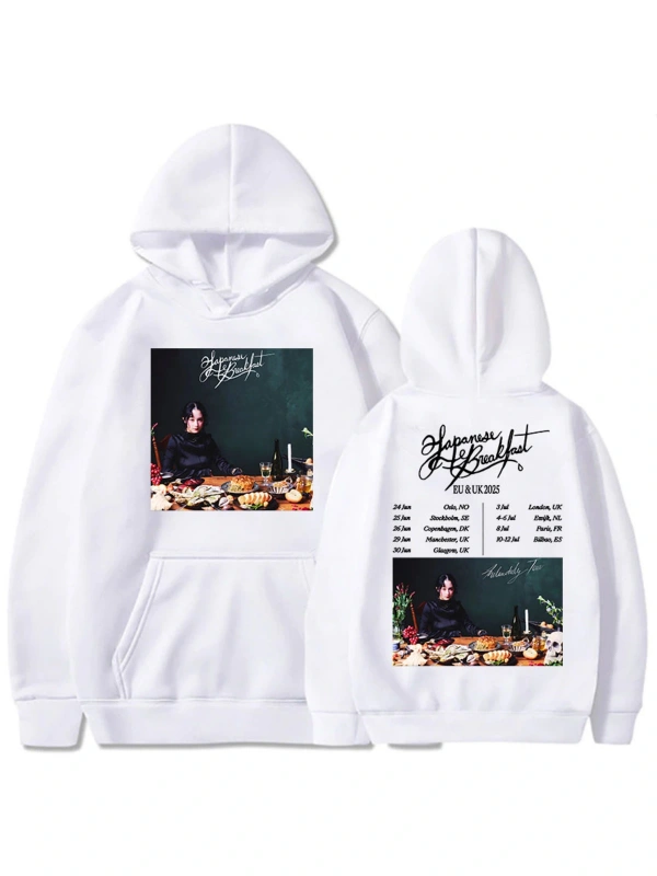 Beyaz Unisex Melankolik Turu AB ve İngiltere 2025, Melankolik Esmerleri için Kapüşonlular