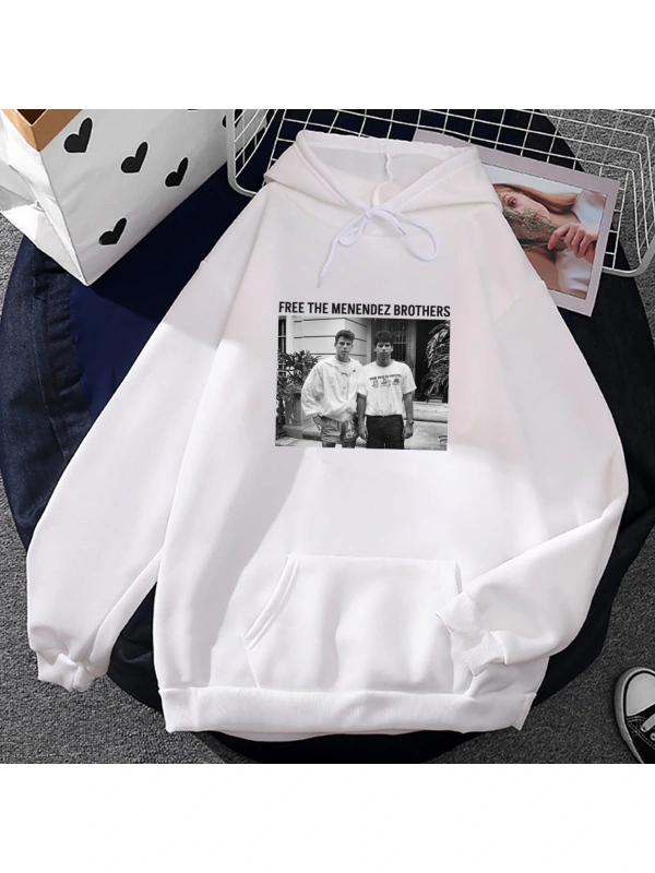 Beyaz Unisex Nicholas chachagrafik ücretsiz Menendez kardeşler film baskı Streetwear Hip H