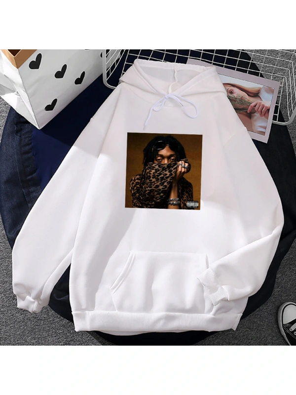 Beyaz Unisex Plan A Album Graphic Rapper Lil Tecca Heavy Mental Sweatshirts MenWomen Clothes Long