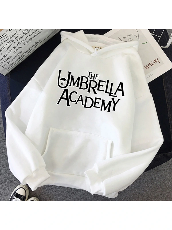 Beyaz Unisex Şemsiye Akademisi Kapüşonlular Boy öğrenci Kapşonlu Harajuku Rahat Bay B
