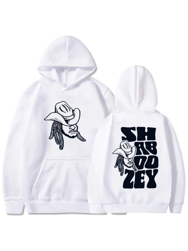 Beyaz Unisex Shaboozey Bar Şarkısı Kapüşonlular Bar Hükümlü Retro Sudaderas Hombre Grafik