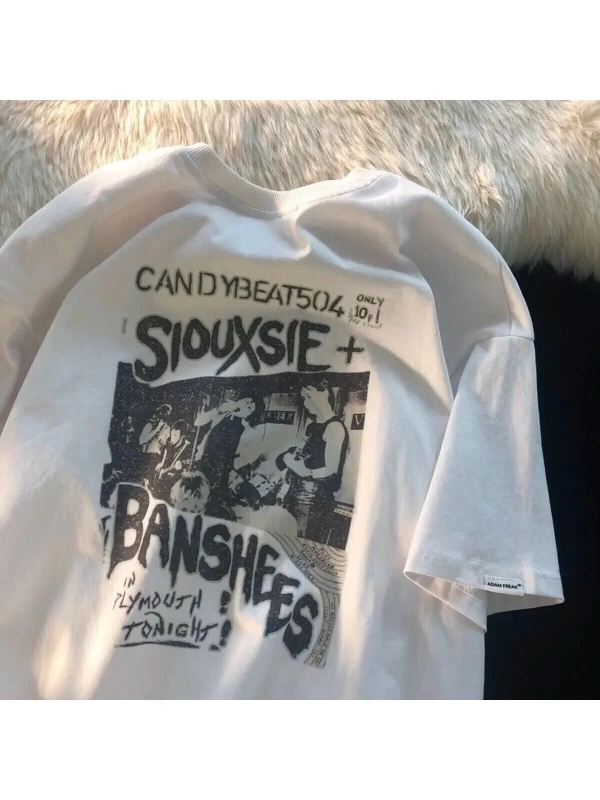 Beyaz Unisex Siouxsie Banshees Tişört