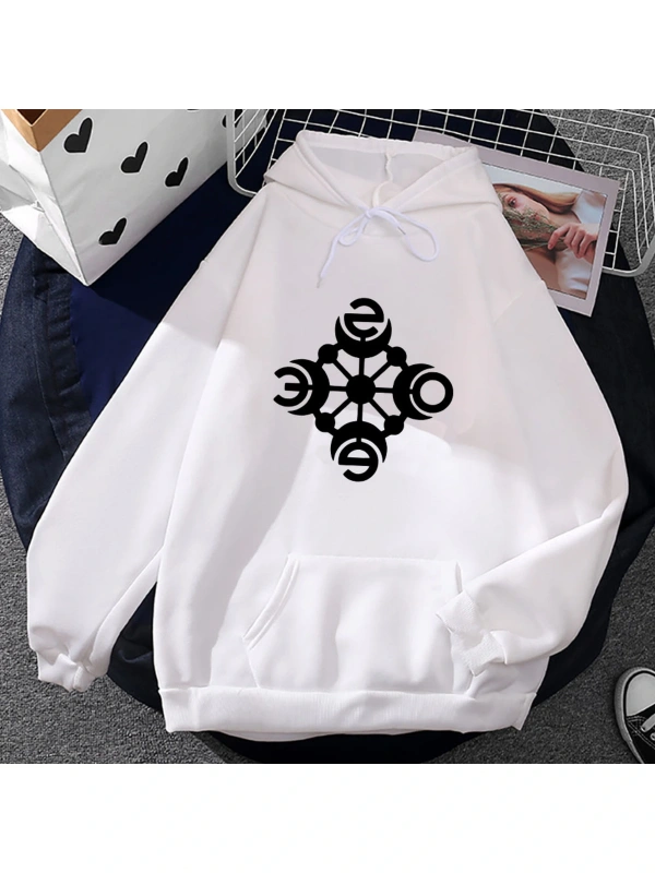 Beyaz Unisex Streetwear Hip Hop rahat 2093 Yeat ağır zihinsel kapşonlu