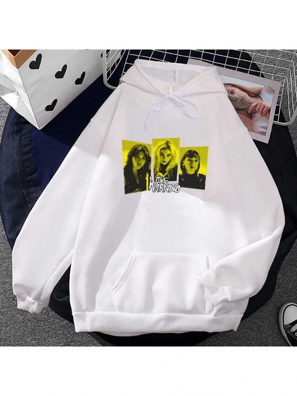 Beyaz Unisex The Warning Band Heavy Mental Fashion Graphic Sweatshirts MenWomen Clothes Long Slee