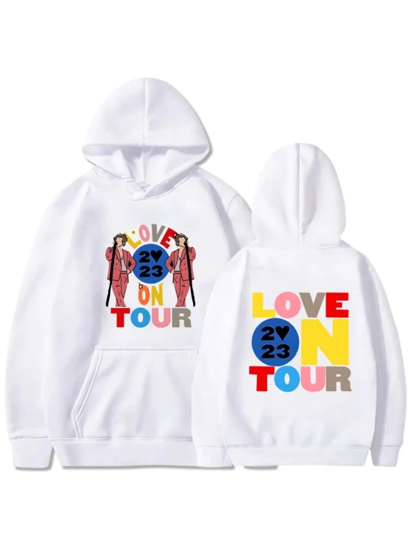 Beyaz Unisex Tur üzerinde Harrys evi aşk Hoody Vintage R & B Harajuku estetik Hoodie rahat mod