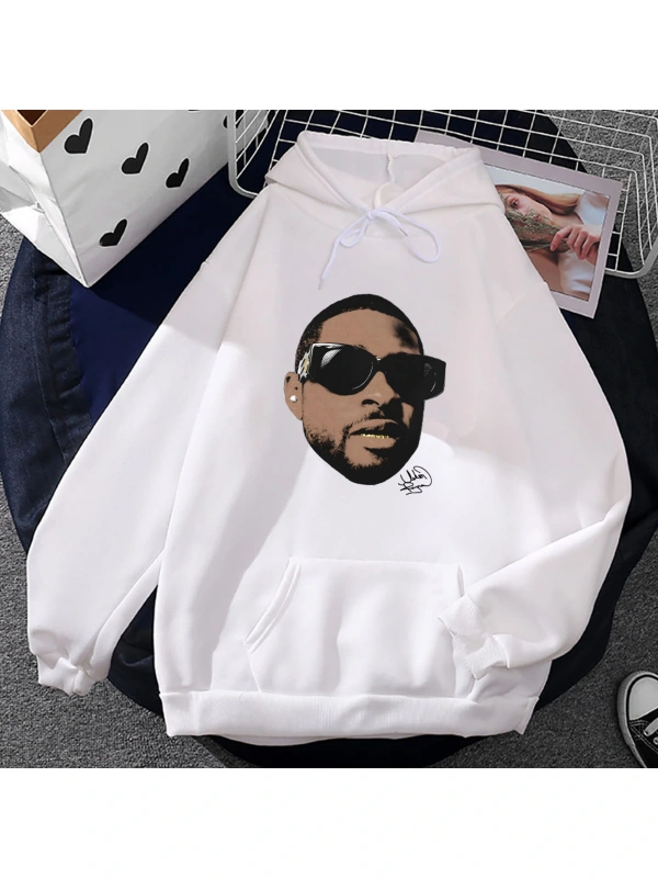 Beyaz Unisex Usher COMING HOME Hoody yeni albüm grafik baskı ile kapşonlu rahat erkekle