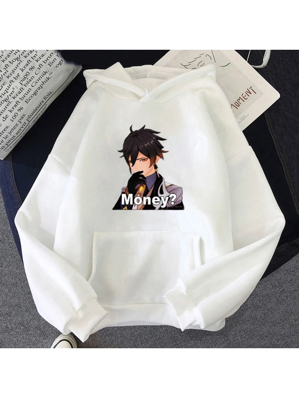 Beyaz Zhong LiGenshin darbe sıcak oyun Anime