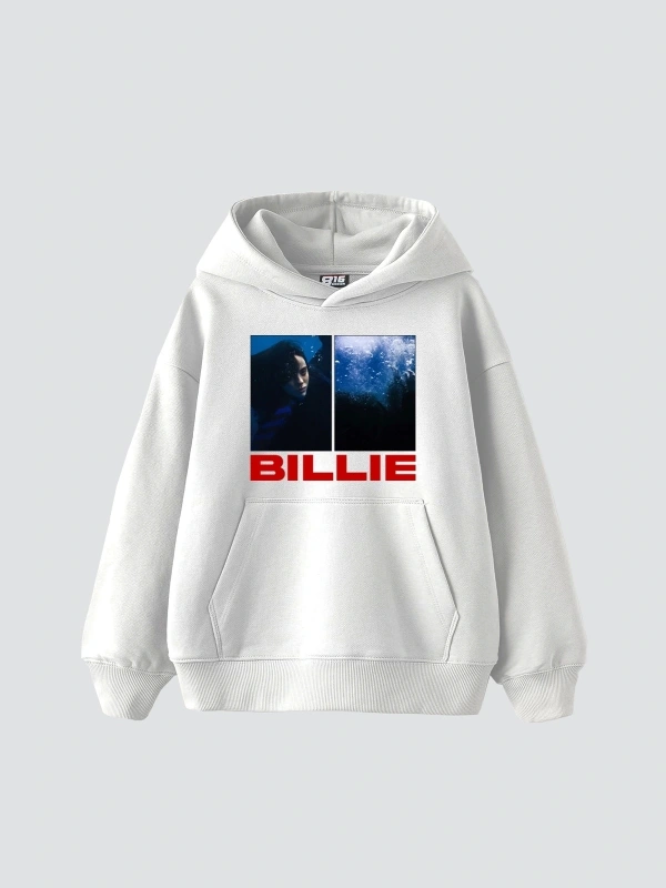 Billie Eilish Baskılı Oversize Unisex Beyaz