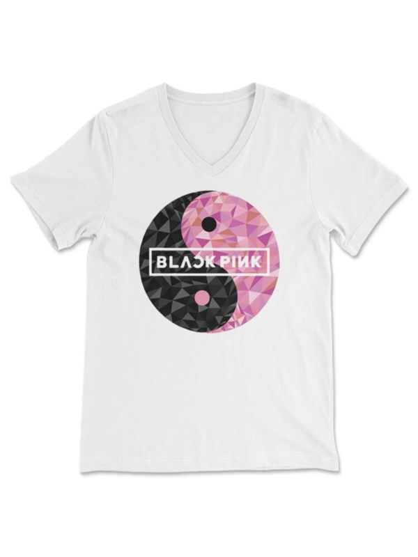 Black Pink V Yaka Tişört Unisex T-shirt Bvt2332
