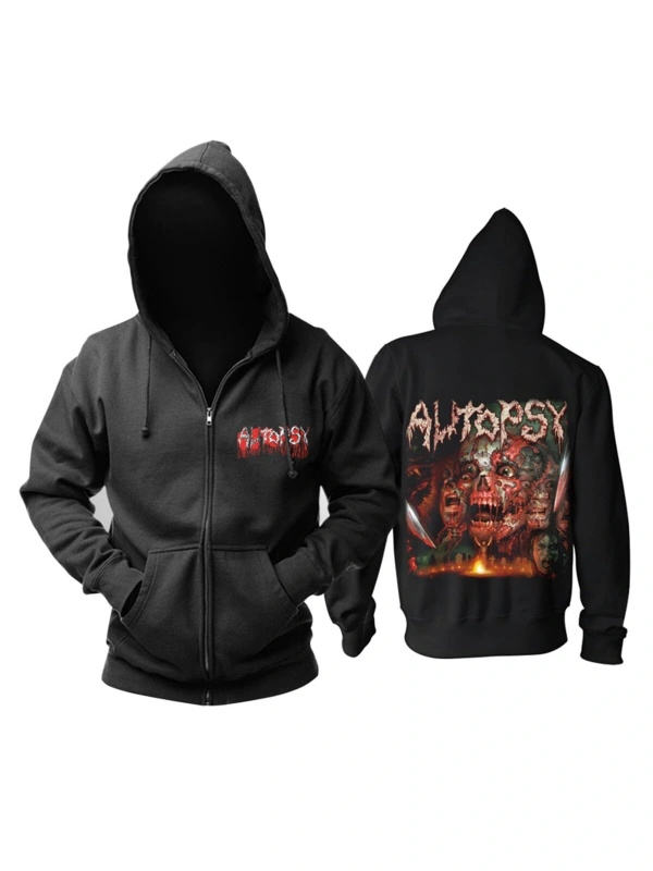 Black Sabbat Metal Song Fermuarlı Kapşonlu Hoodie 14082