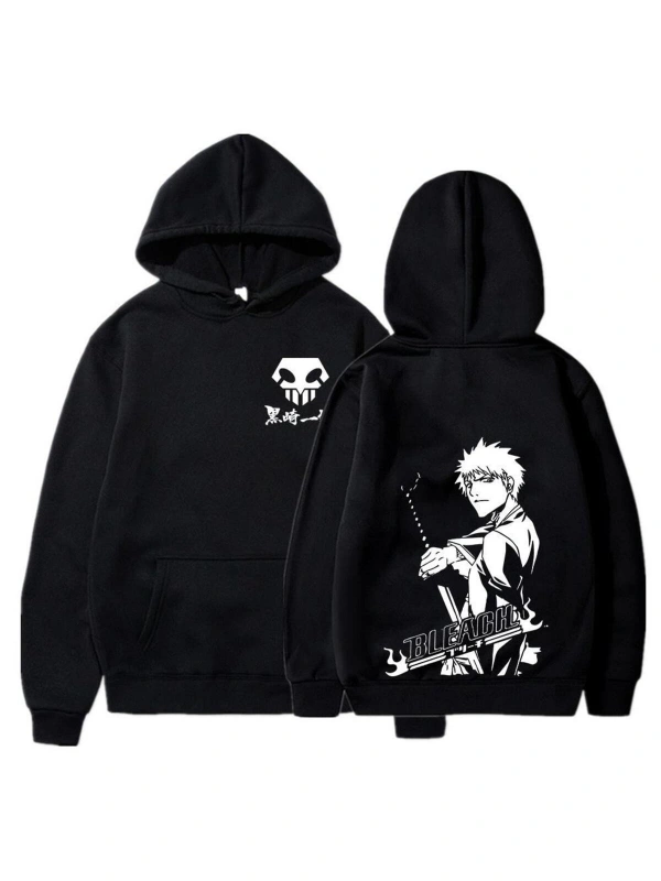 Bleach Anime Unisex Kapşonlu 13990 Siyah