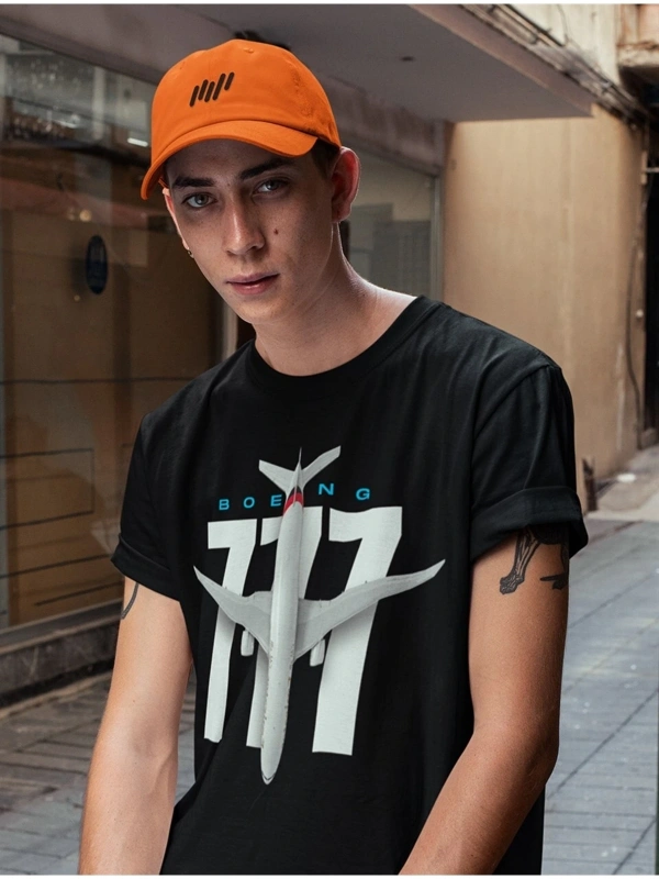 Boeing 777-300 Siyah T-shirt