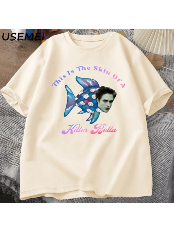 Bu Bir Katil Bellanın Derisi T Shirt Erkekler Komik Film Meme T-Shirt Alacakaranlık Gökkuşağ 2872