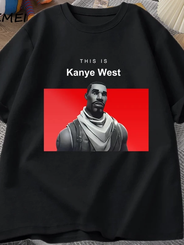Bu kanyenin batı T Shirt nedensel pamuk kısa kollu Teekomik kanyenin Vintage T Shir 2845