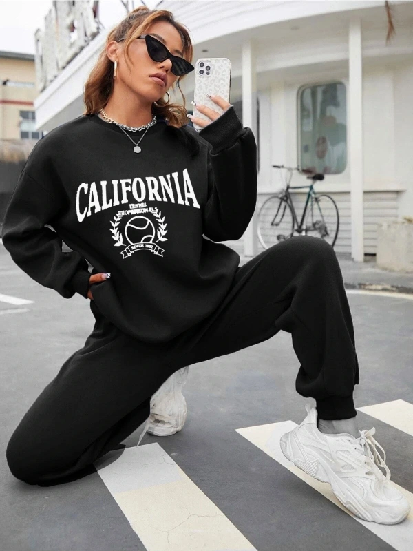 California Tennis Dijital Baskılı Kışlık UNİSEX Eşofman Takımı