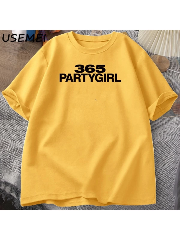 Charli XCX 365 Parti Kız Brat T-Shirt Kadın Erkek Tee Y2K Kült Klasik Vintage T Rahat