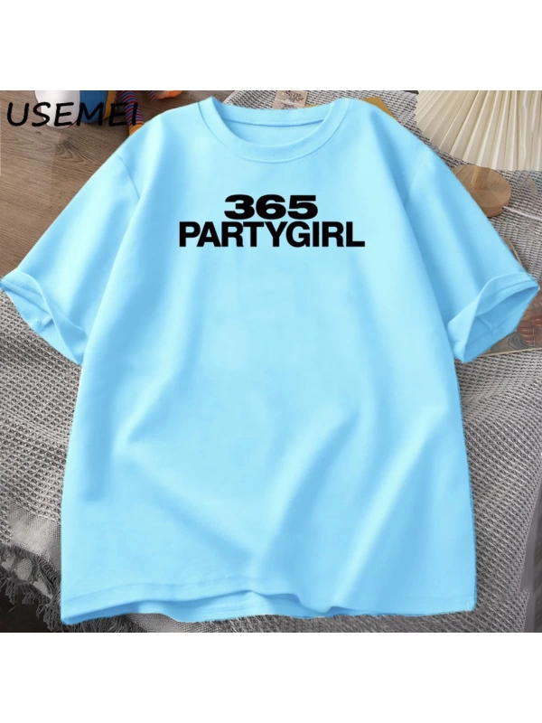 Charli XCX 365 Parti Kız Brat T-Shirt Kadın Erkek Tee Y2K Kült Klasik Vintage T Rahat