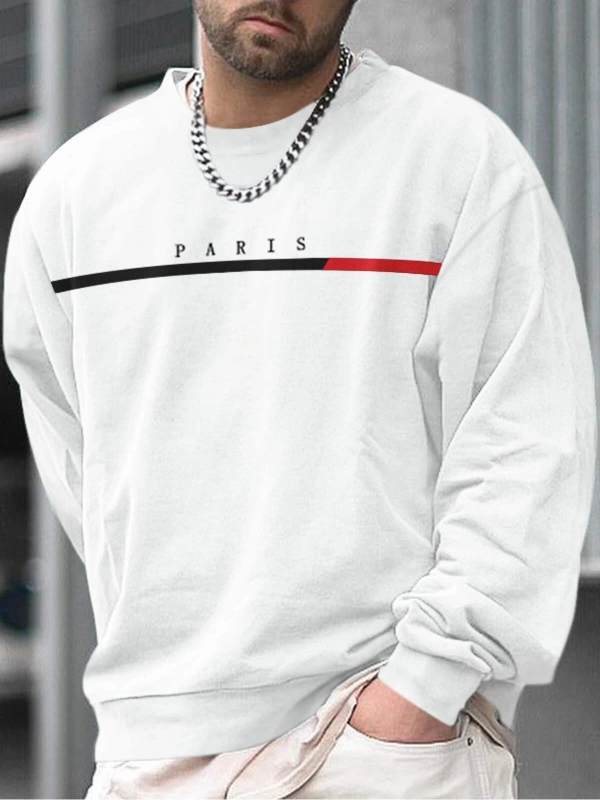 Coko serisi Manfinity Homme Letter Graphic Sweatshirt