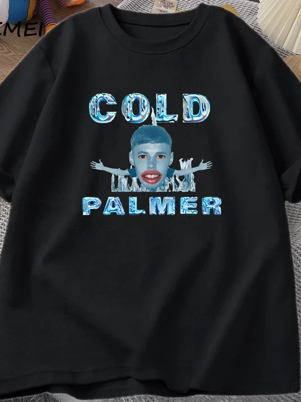 Cold Palmer Meme Graphic T-shirts for Men Causal Cotton Short Sleeve Tshirt Cole Palmer Poste 2957