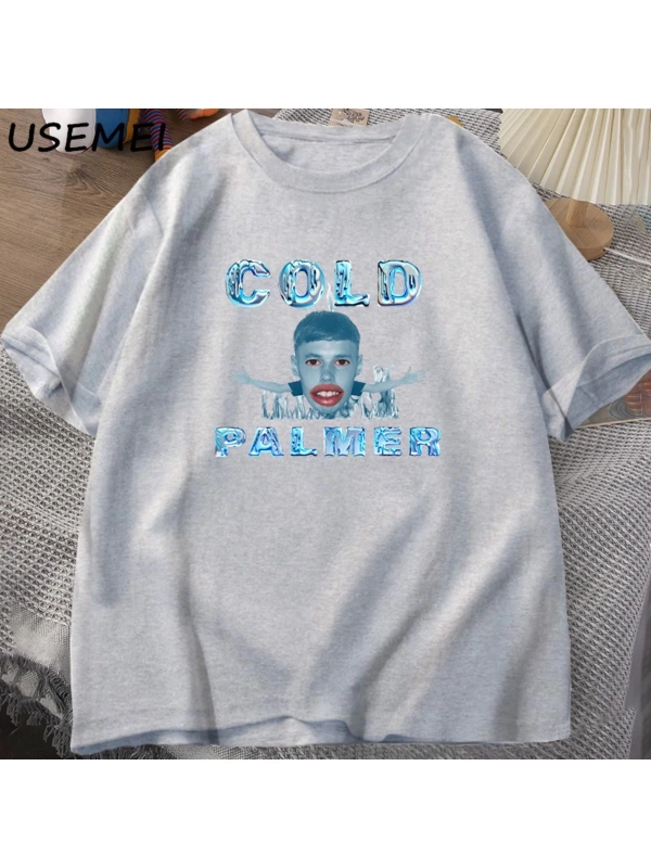 Cold Palmer Meme Graphic T-shirts for Men Causal Cotton Short Sleeve Tshirt Cole Palmer Poste