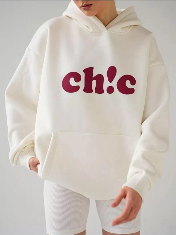 Cupla Unisex Ch!c Sweatshirt Beyaz
