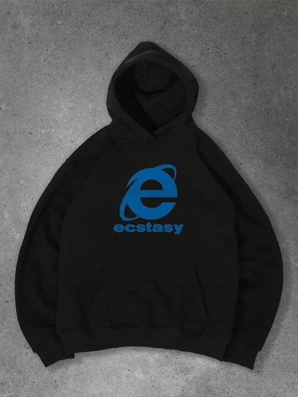 Cupla Unisex Ecstasy Explorer Sweatshirt Siyah