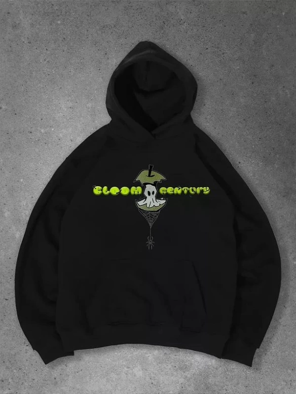 Cupla Unisex Ghost Apple Sweatshirt Siyah